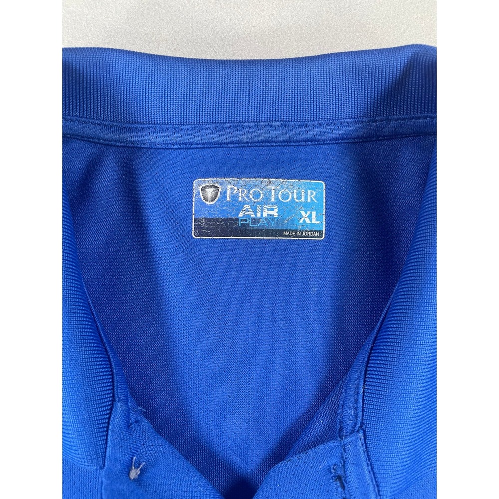 Pro Tour Air Play Mens XL Blue Performance Golf Polo Shirt Short Sleeve Mesh - Picture 3 of 8